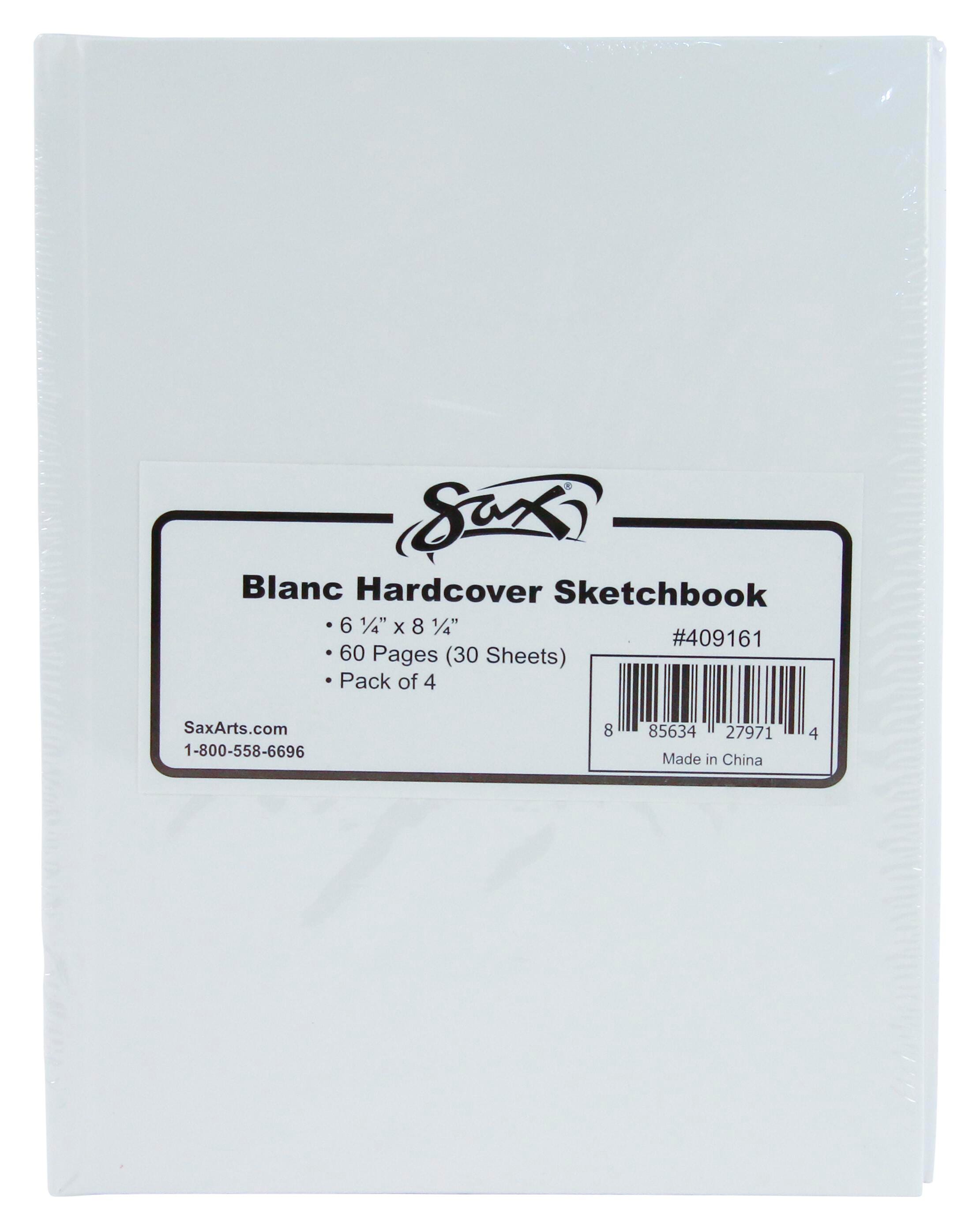 Image for Sax Blanc Hardcover Sketchbook, 6-1/4 x 8-1/4 Inches, 60 Sheets Each, Pack of 4 from School Specialty